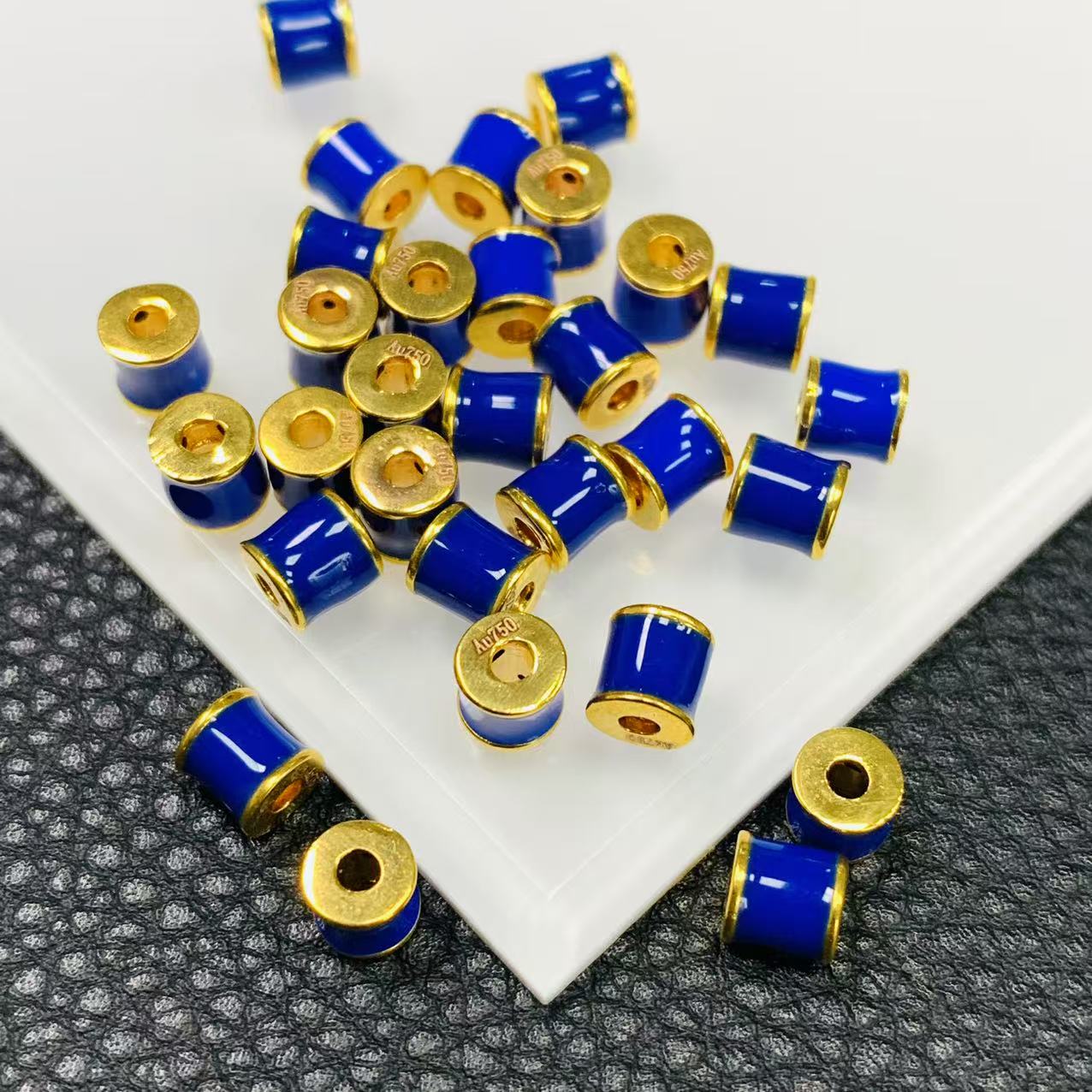YZ4077-18K金4.8mm左右蓝色配件-JS(多样性发其一)