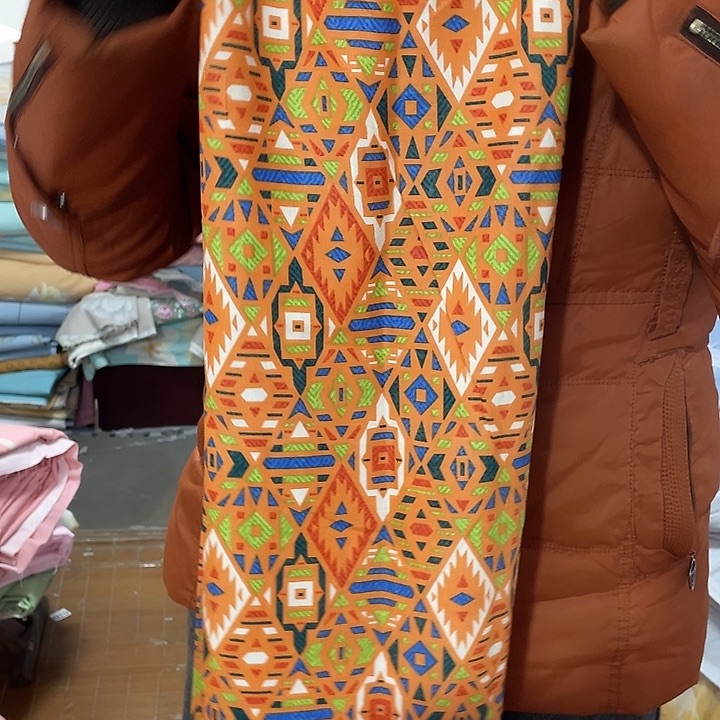 月***月棉纯棉双层纱复古橘3.3米