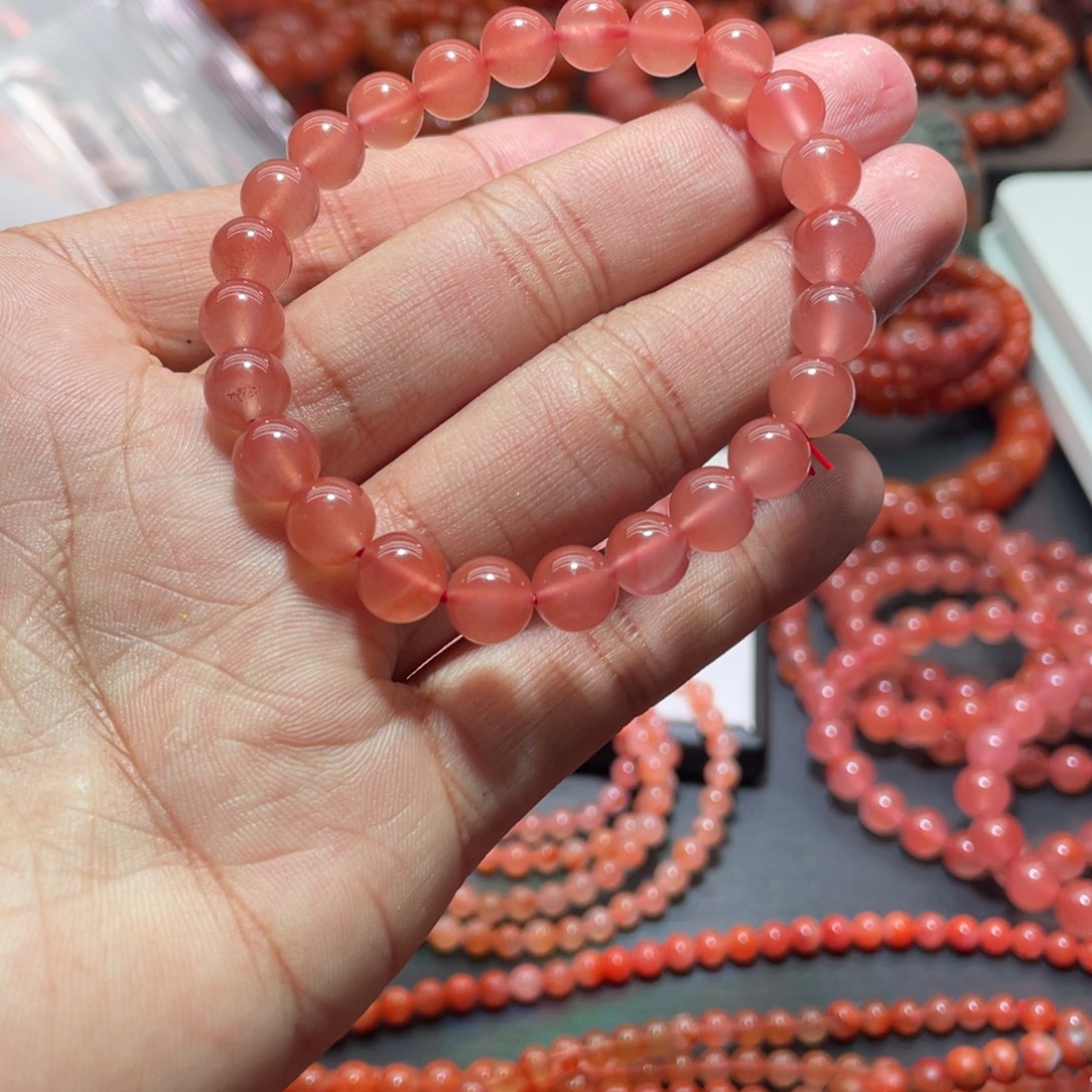 南红玛瑙手链未镶嵌