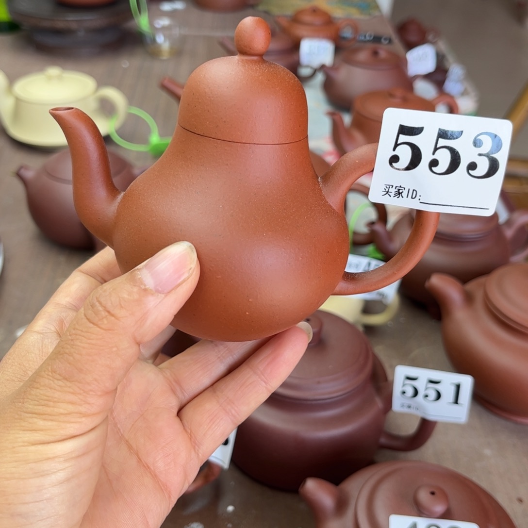 紫砂茶壶小红泥半手170cc