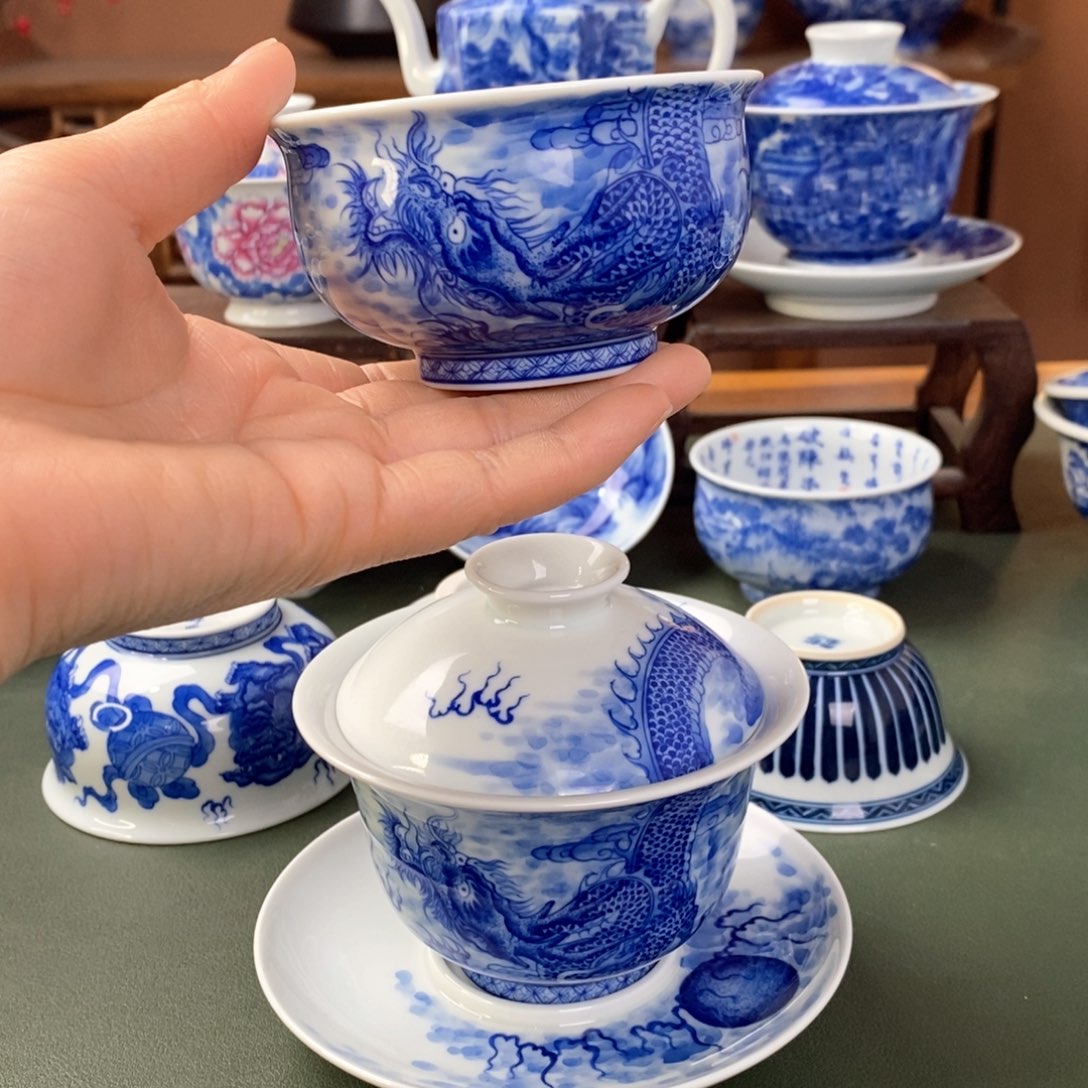 杯飞*舞景德镇陶瓷手工手绘