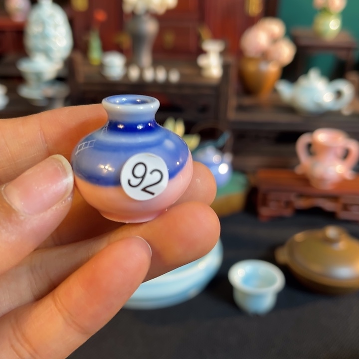 摆件微陶老王迷你花瓶