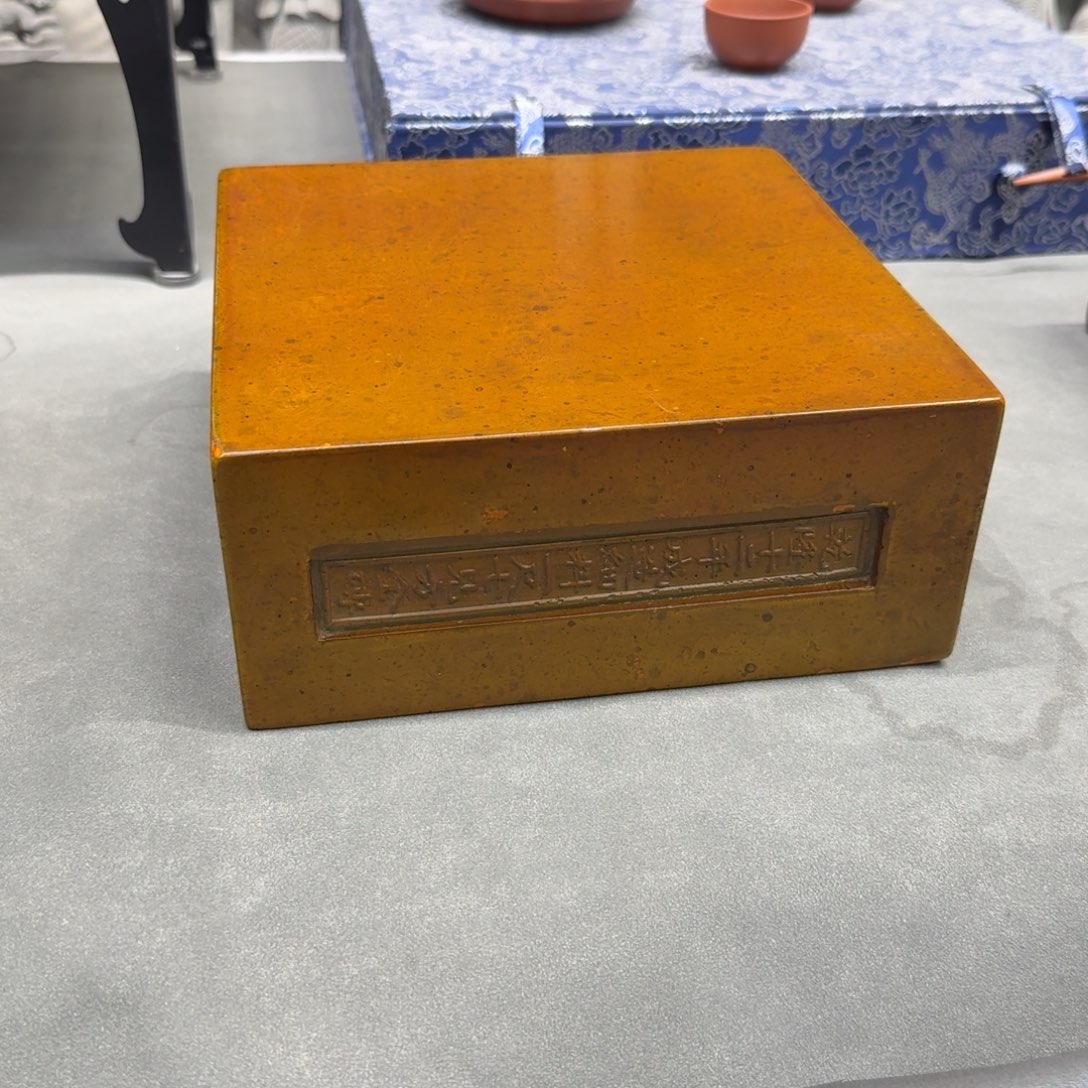 砖雕20x20x8.5 古铜色 老料金砖
