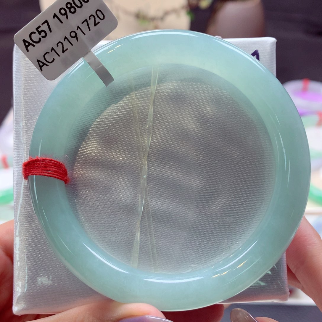 翡翠手镯未镶嵌美人条33（12号）