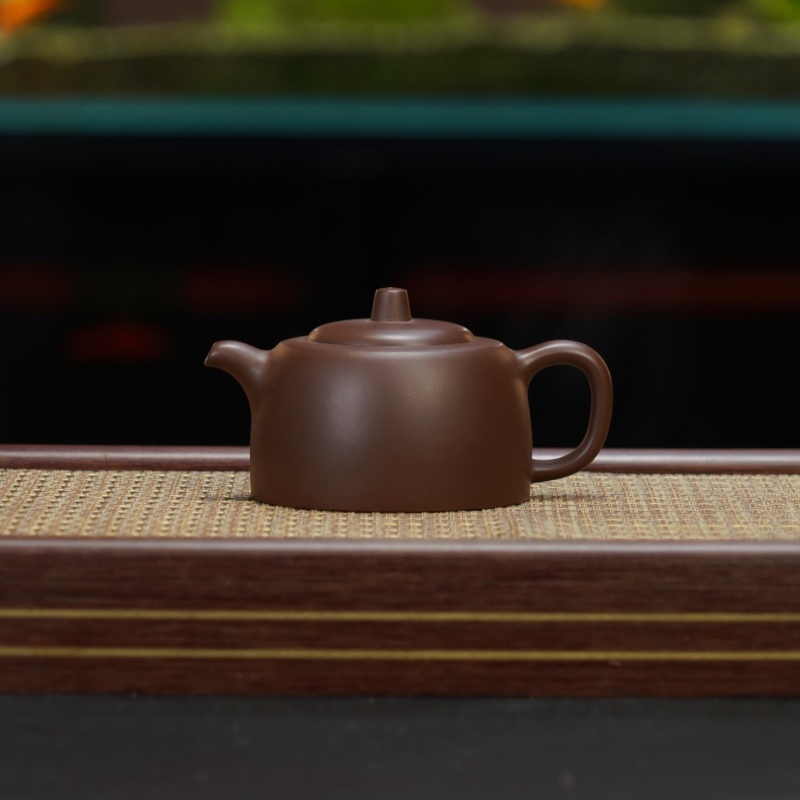 新华网专用 战旗XLL革紫泥 [曼生井栏]原矿手工紫砂壶