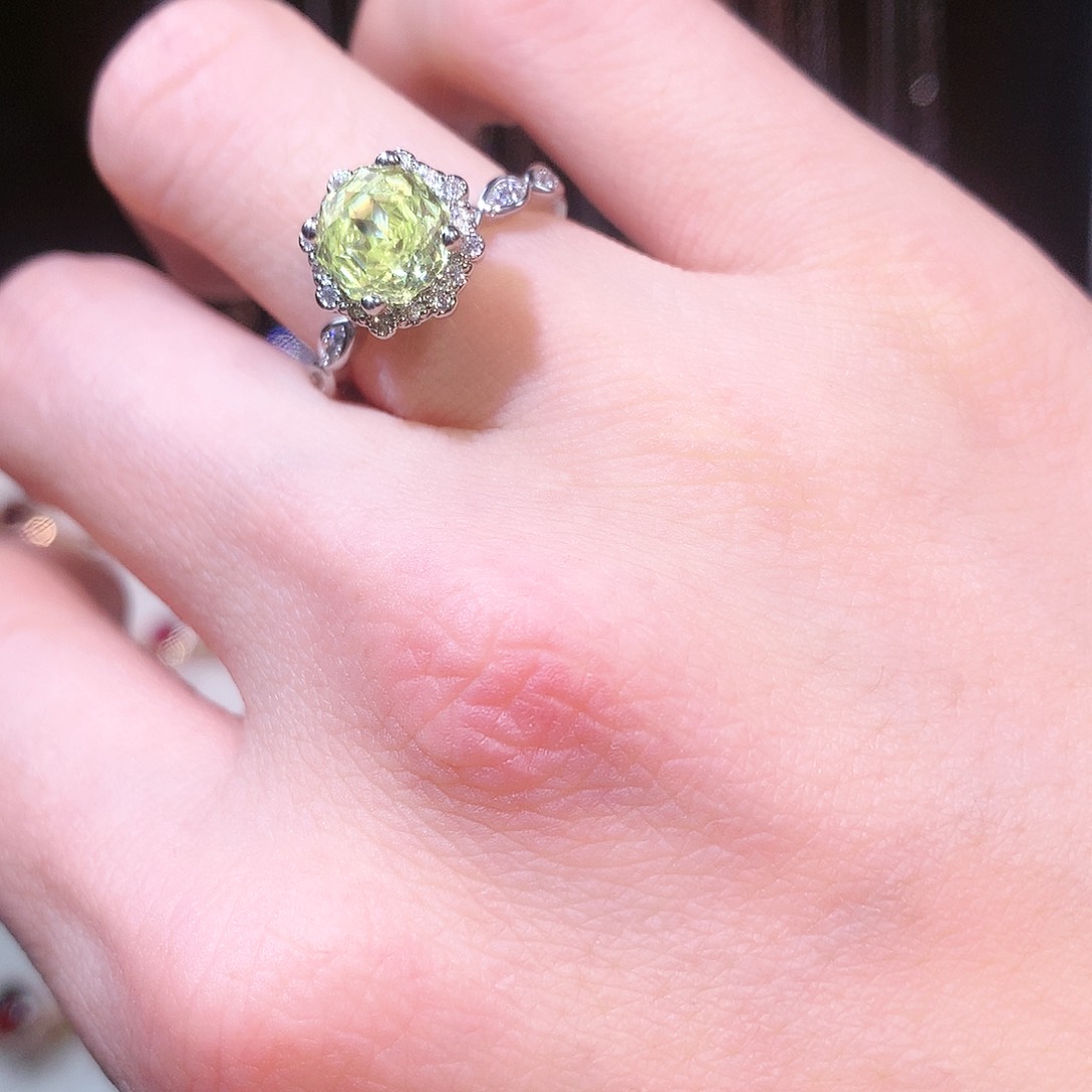 石榴石（沙弗莱）戒指合金11111111