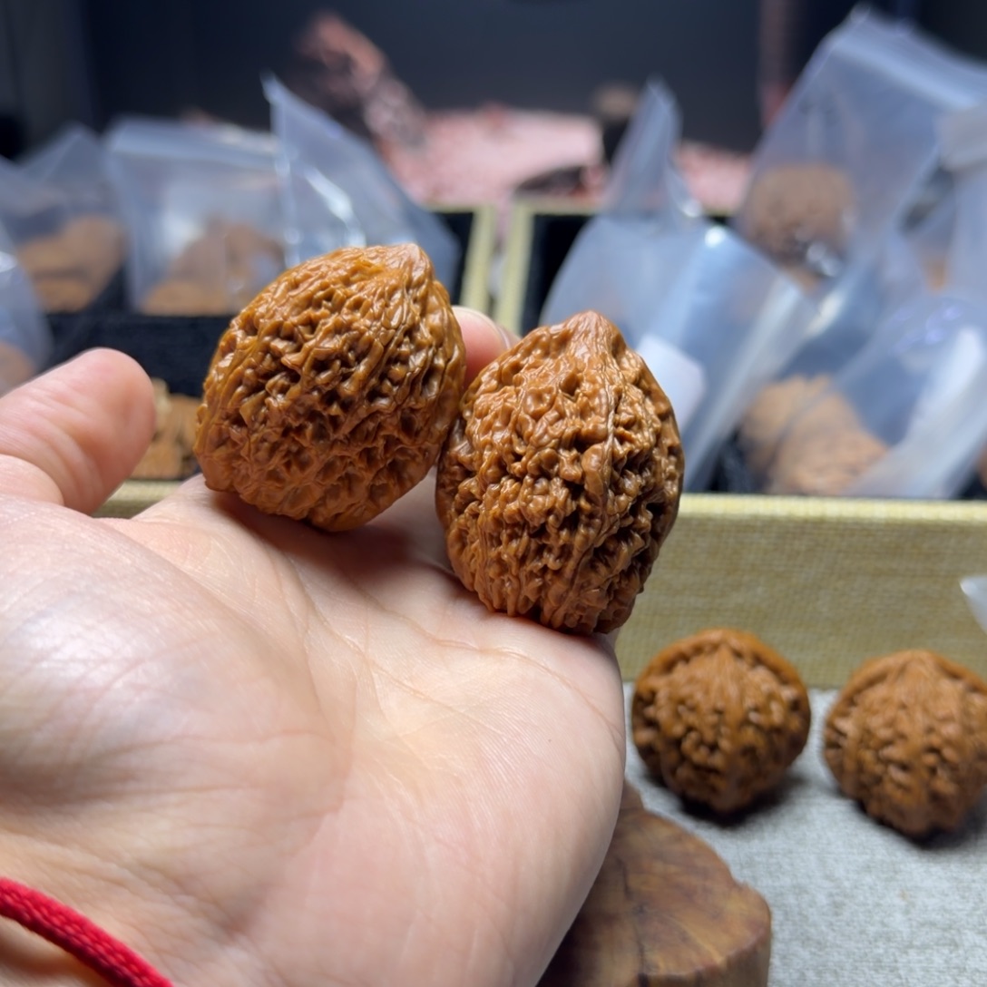 吊坠文玩核桃37喷砂打底大蒜头