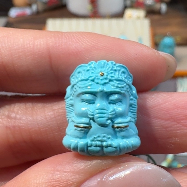 绿松石未镶嵌象神