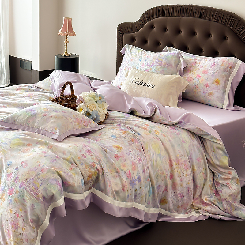 喜兹 梦幻小镇 超细旦天丝棉数码印花四件套轻奢高级工艺床上用品