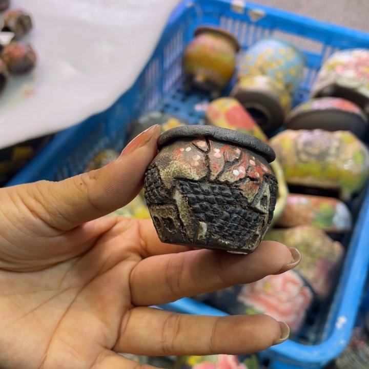 复古火烧多肉盆（怼怼）