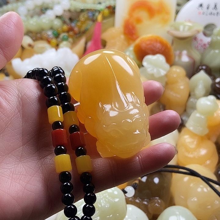 完全开放手把件皮休