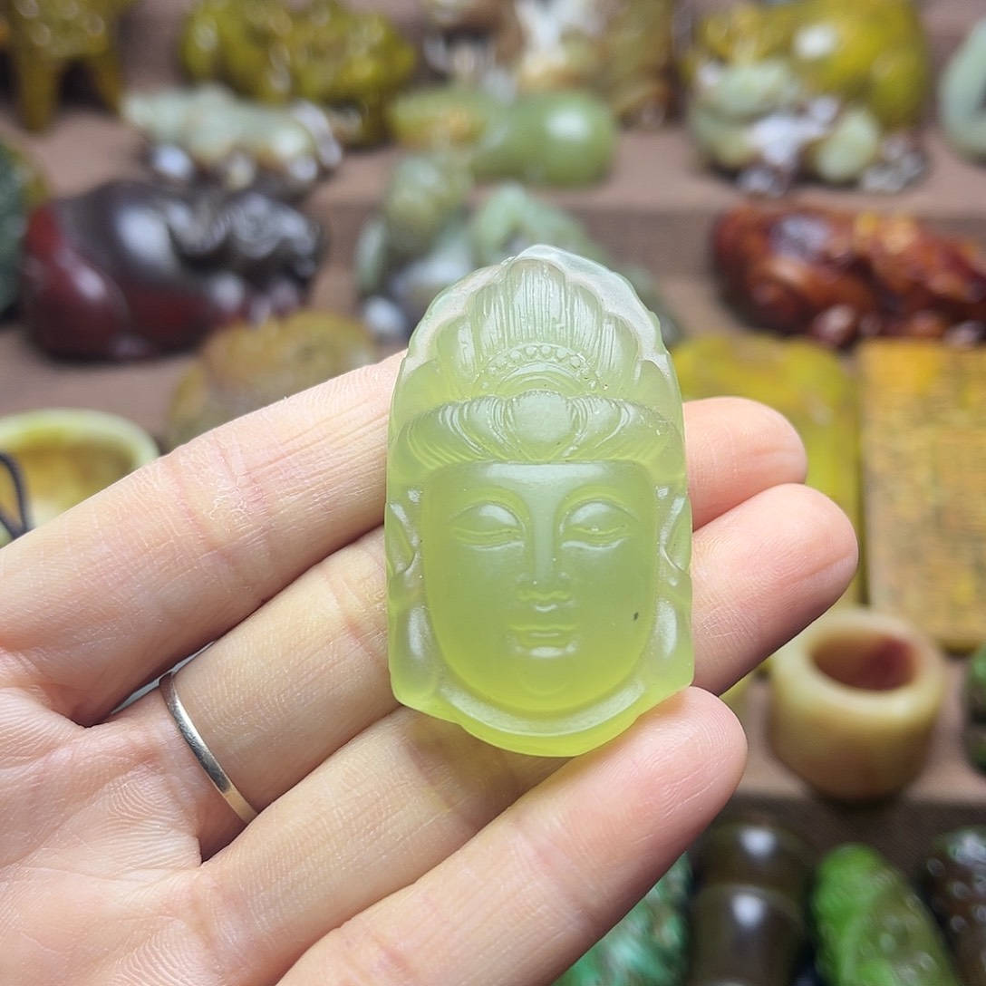 白玉菩提吊坠163。。