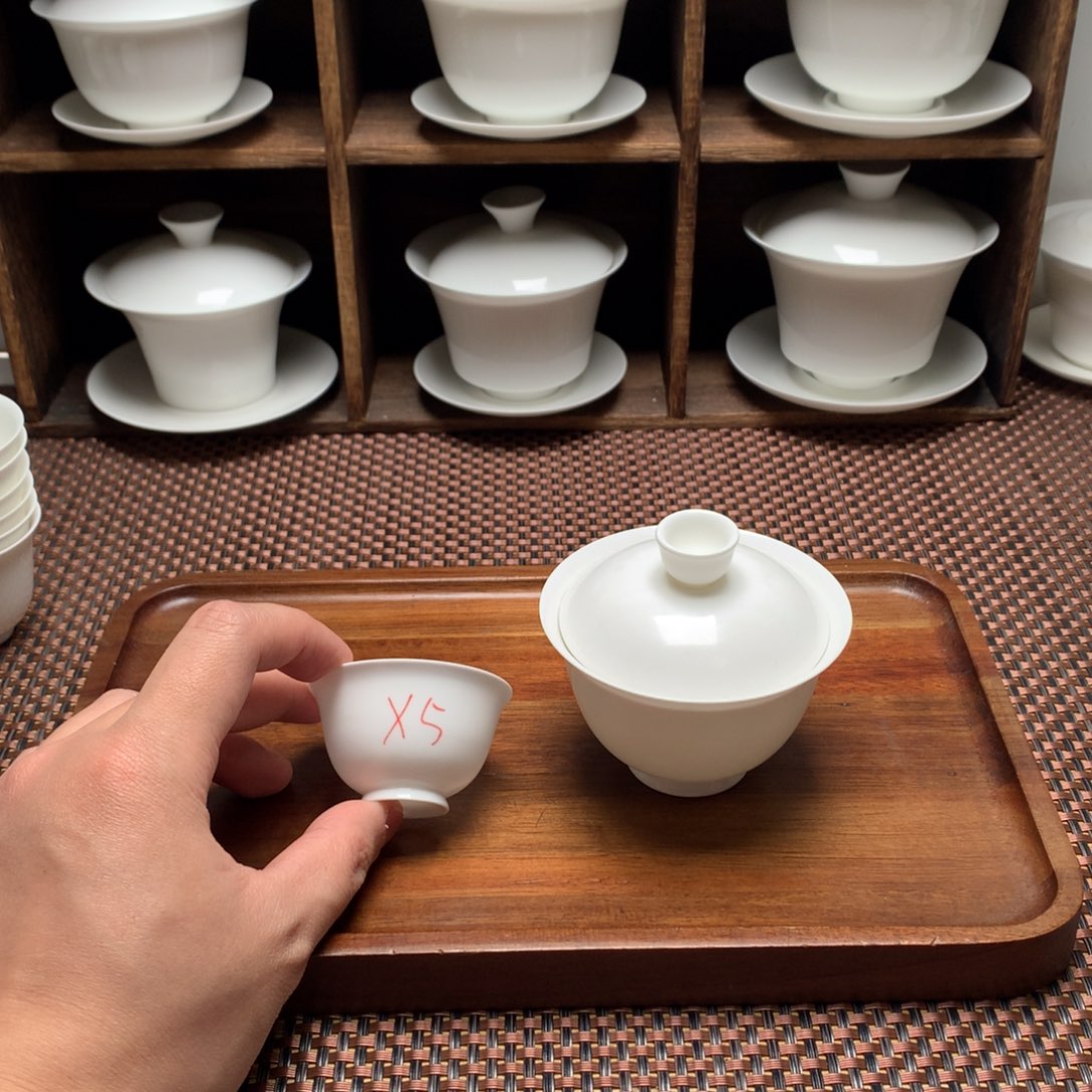 @*二才100➕5个杯骨瓷薄胎茶具