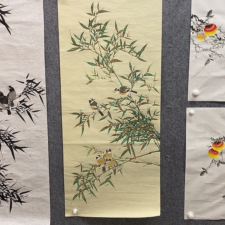 竖款新中式装饰画135×58