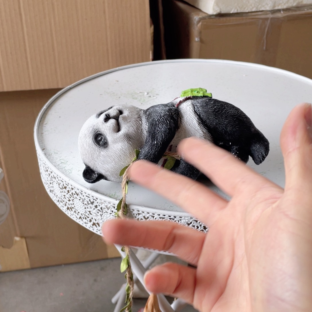 【闪购商品】树脂藤条熊猫挂件
