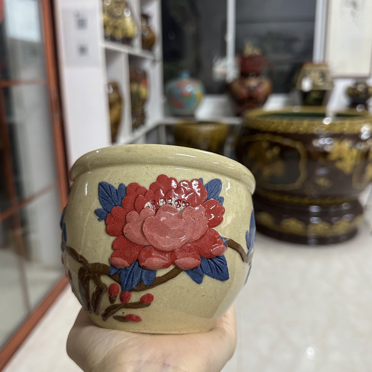 紫砂钧淘小水洗350c茶桌摆件