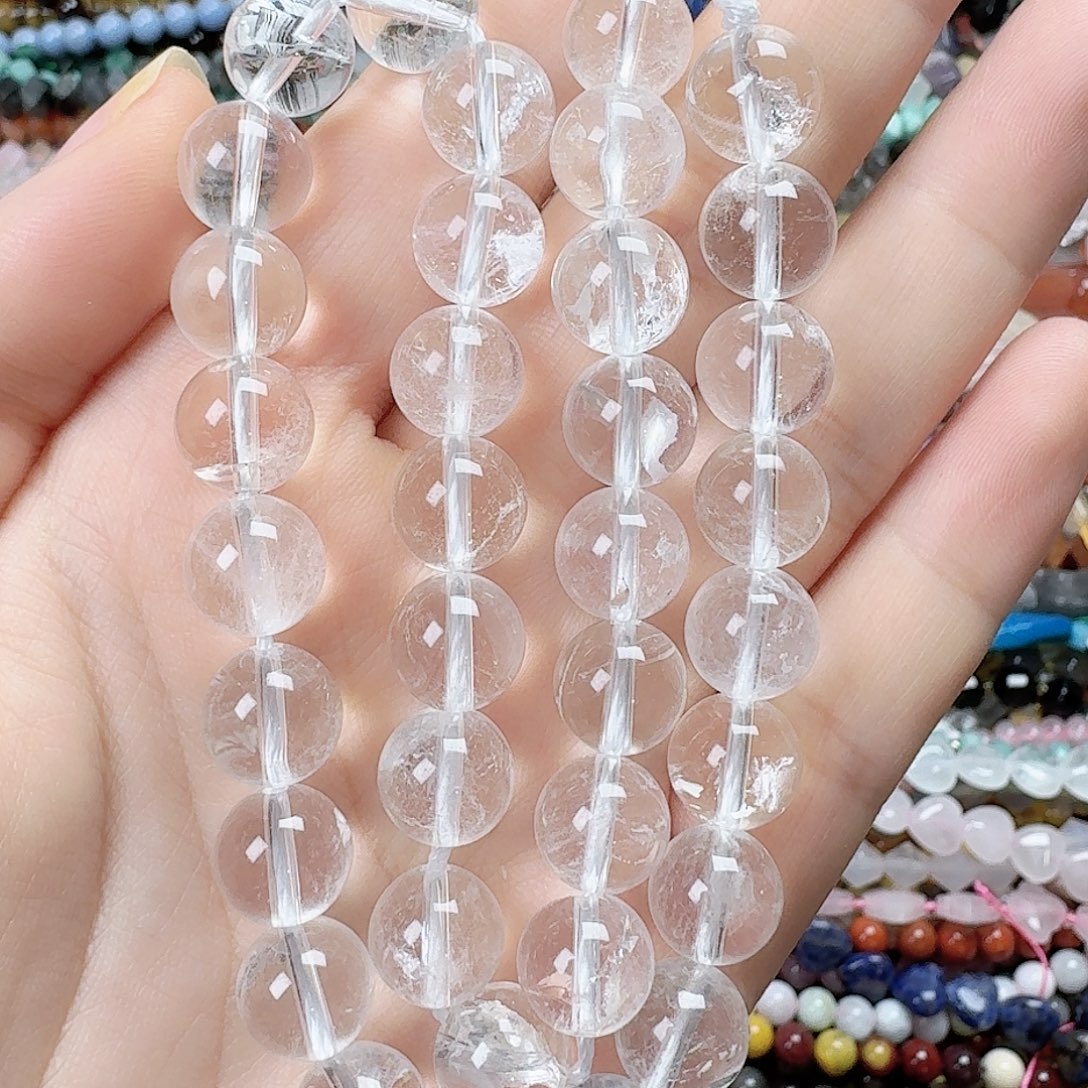 玛瑙/玉髓未镶嵌珠宝半成品卡10白水晶一条