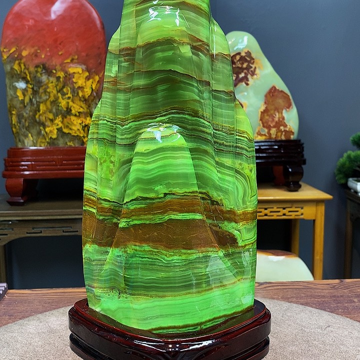 石材靠山摆件创意