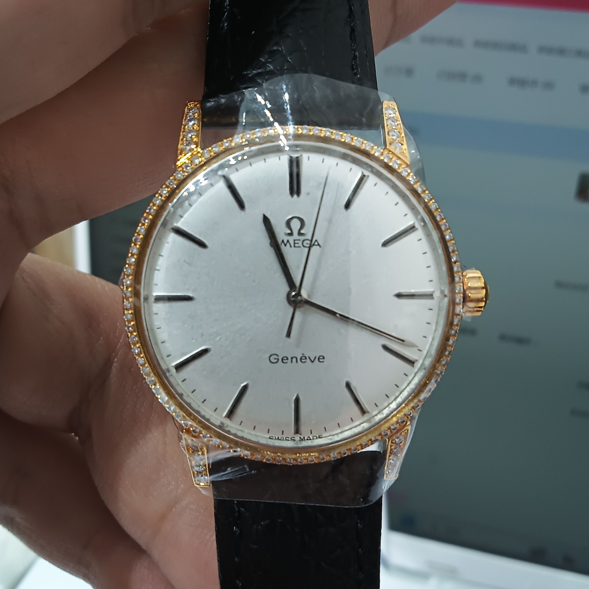 95新 Omega/欧米茄 手动机械表后镶钻盘/256100771