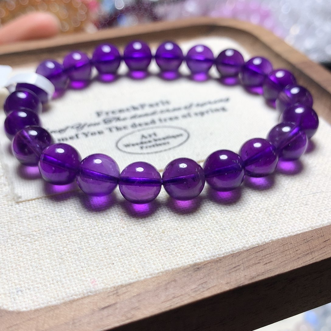 紫晶手链未镶嵌随机发