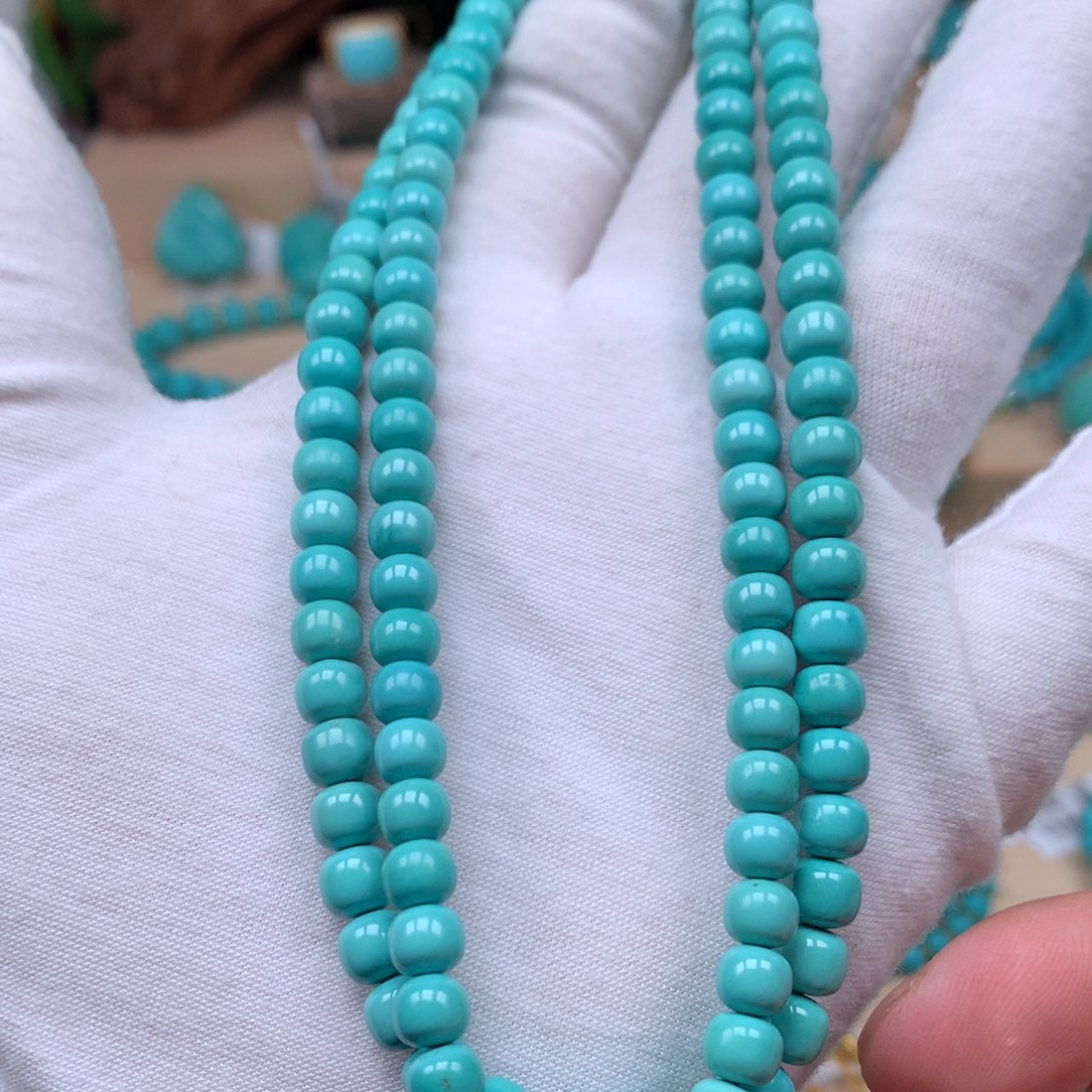 绿松石精品108未镶嵌