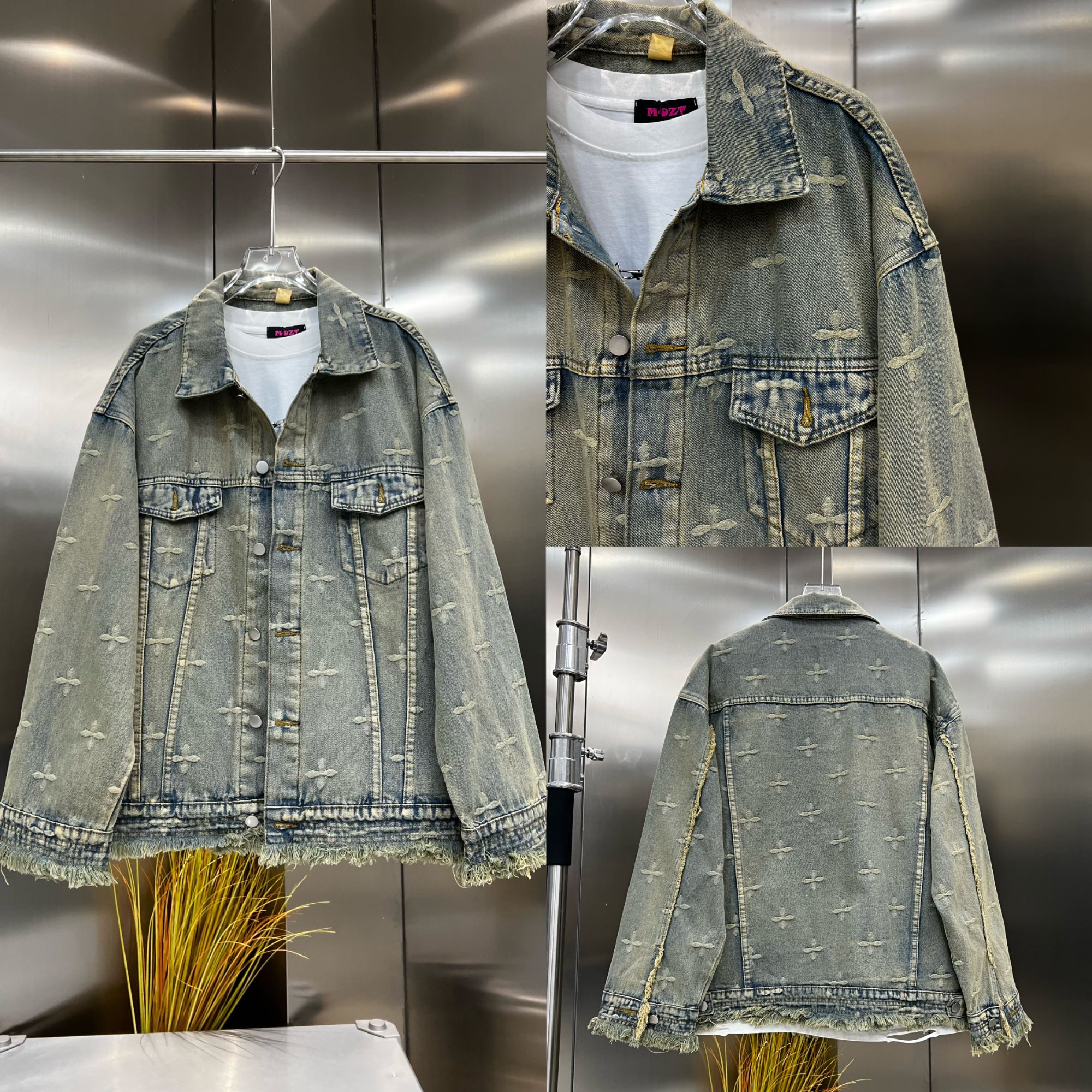 美式高街情侣春秋牛仔夹克oversize复古水洗潮牌上衣外套