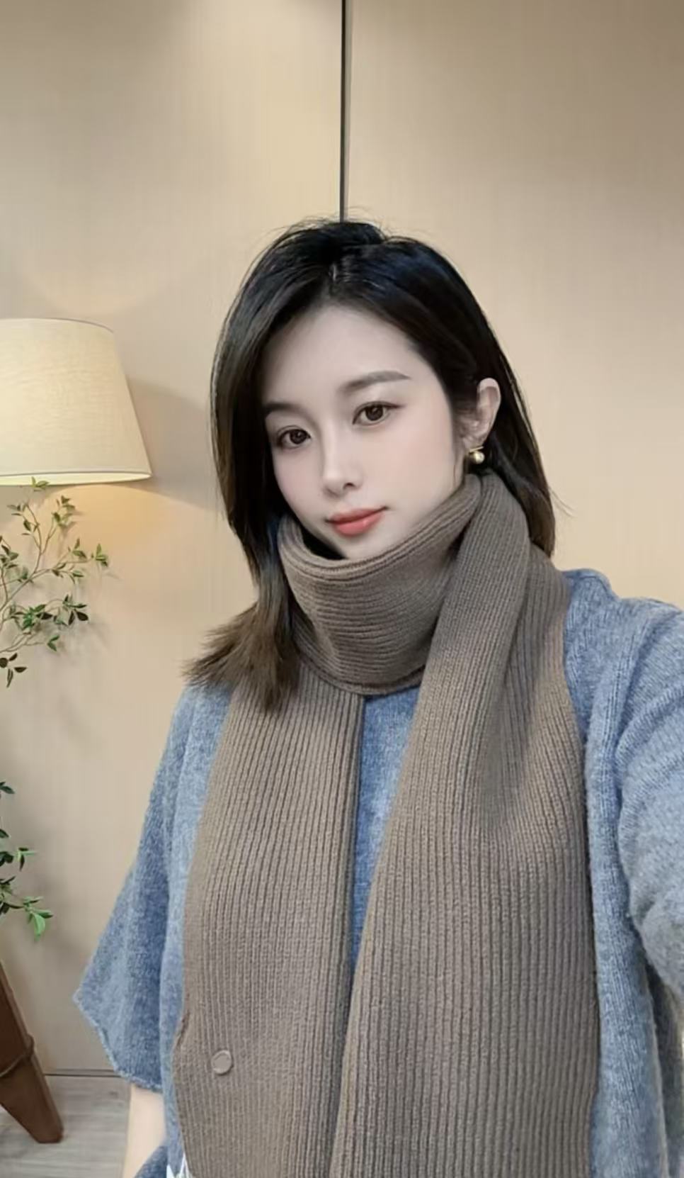 100%澳洲羊毛，秋冬围巾通用保暖纯羊毛围巾加厚百搭