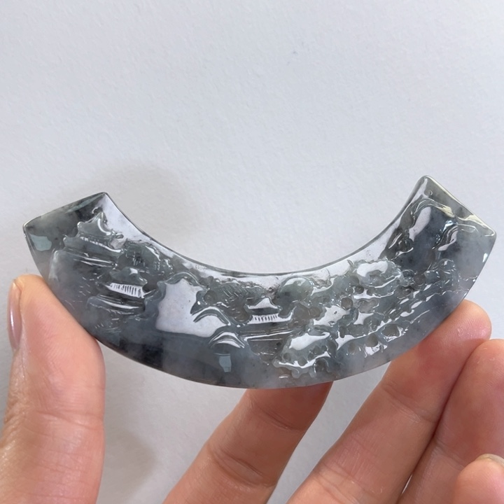 翡翠吊坠(赠链)未镶嵌代编织