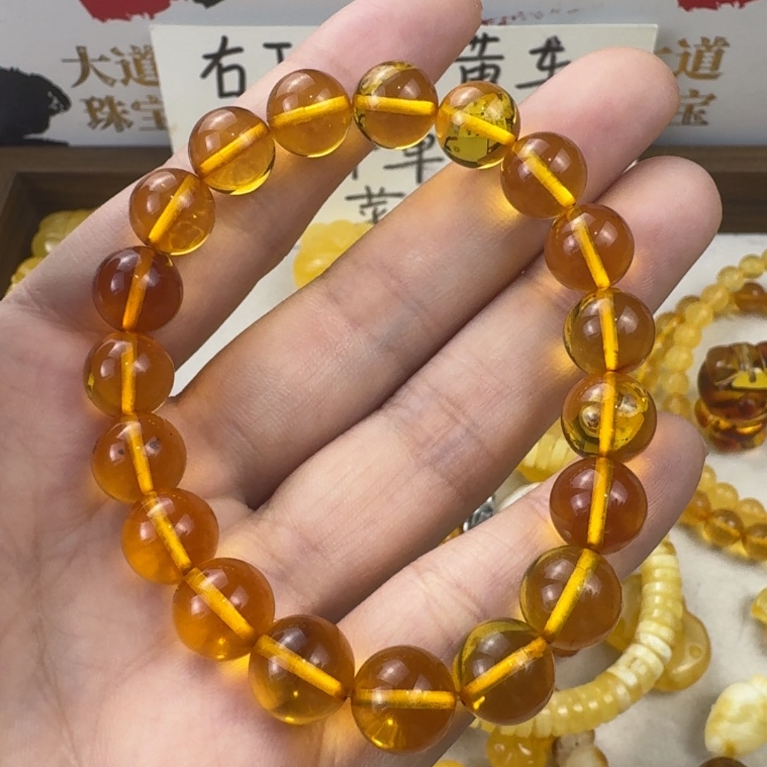 蜜蜡未镶嵌珠宝奇石小年份 8.9/g 9.8mm