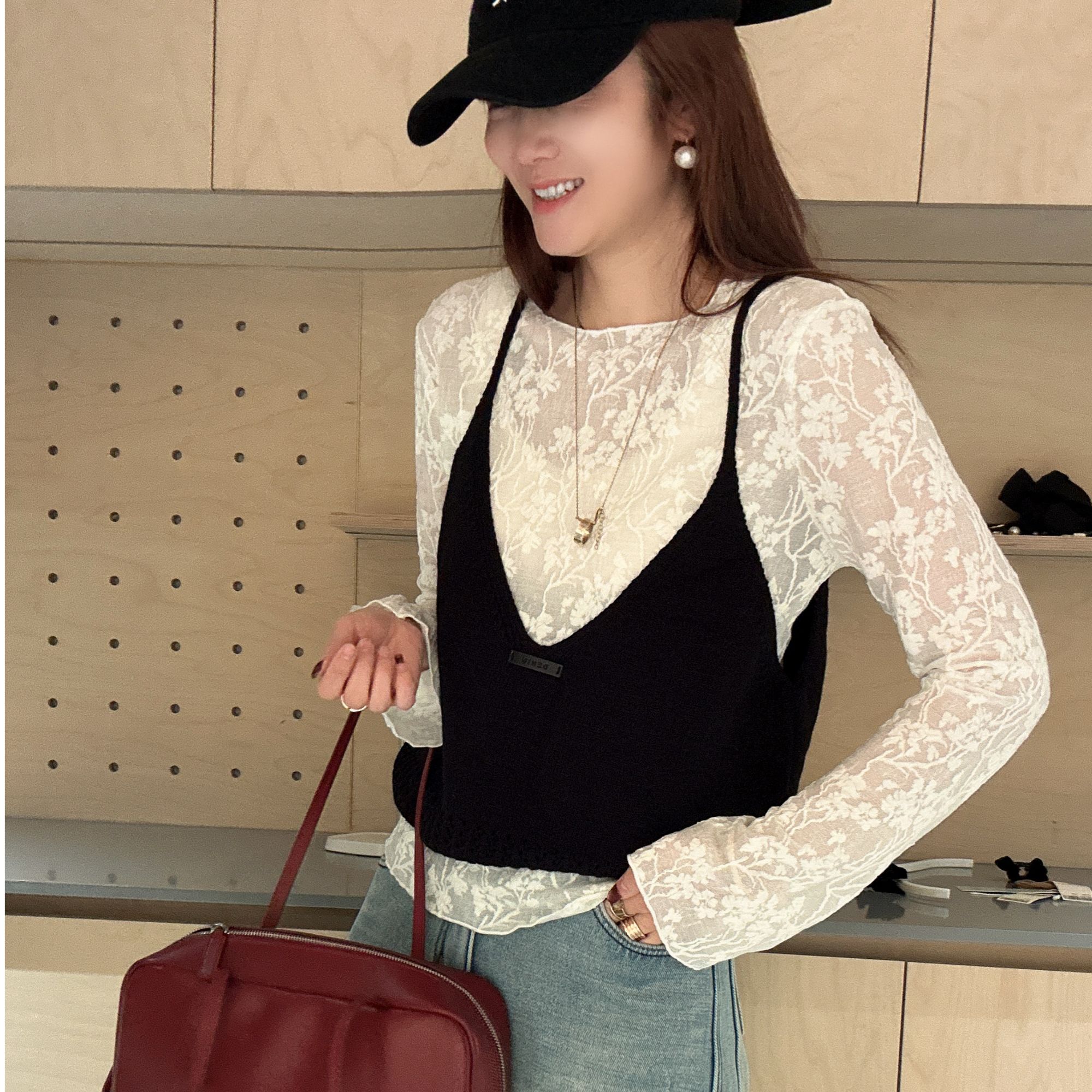 6【大小姐家】欧韩货真2件套蕾丝套装541345