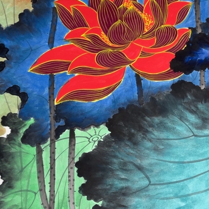 国画手绘国风国画作品