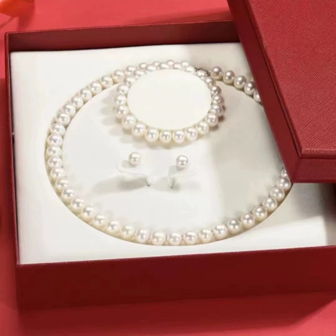 【J专属】三件套极光白8mm妈妈链项链K005