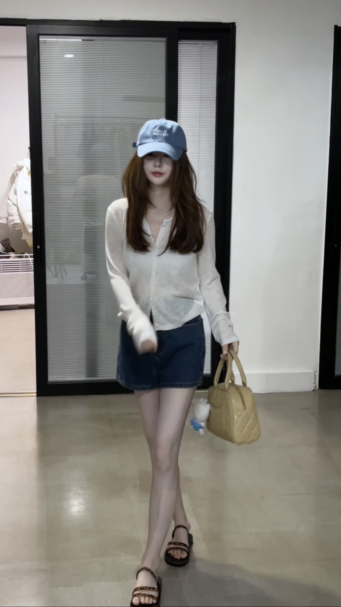 韩系纽扣针织开衫 9001