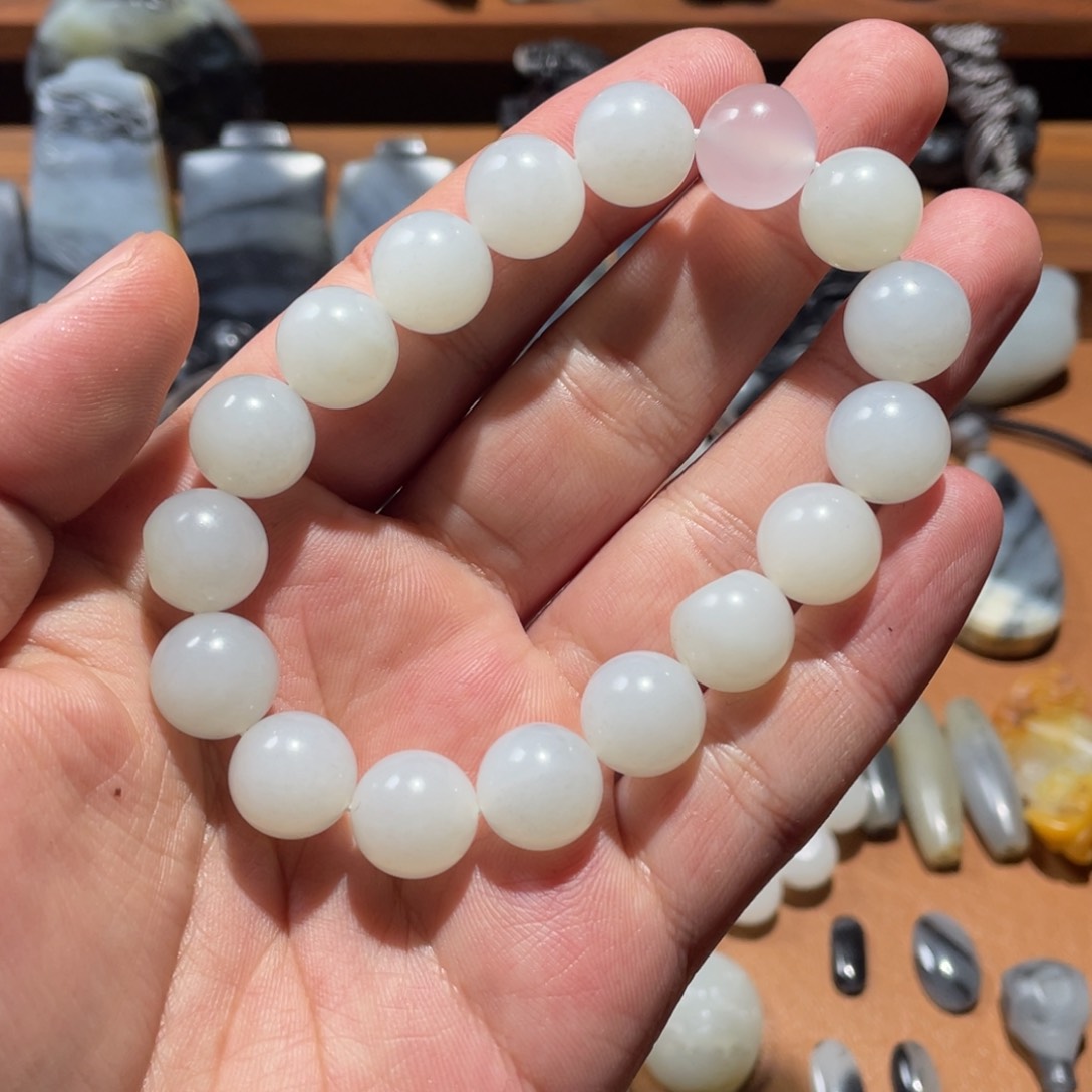 和田玉手串未镶嵌