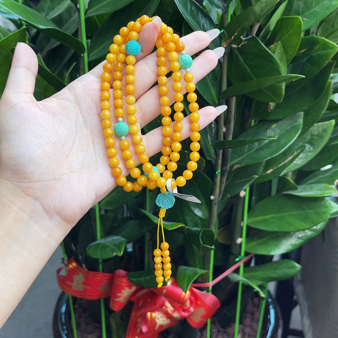 未镶嵌琥珀手链微瑕 项链6m