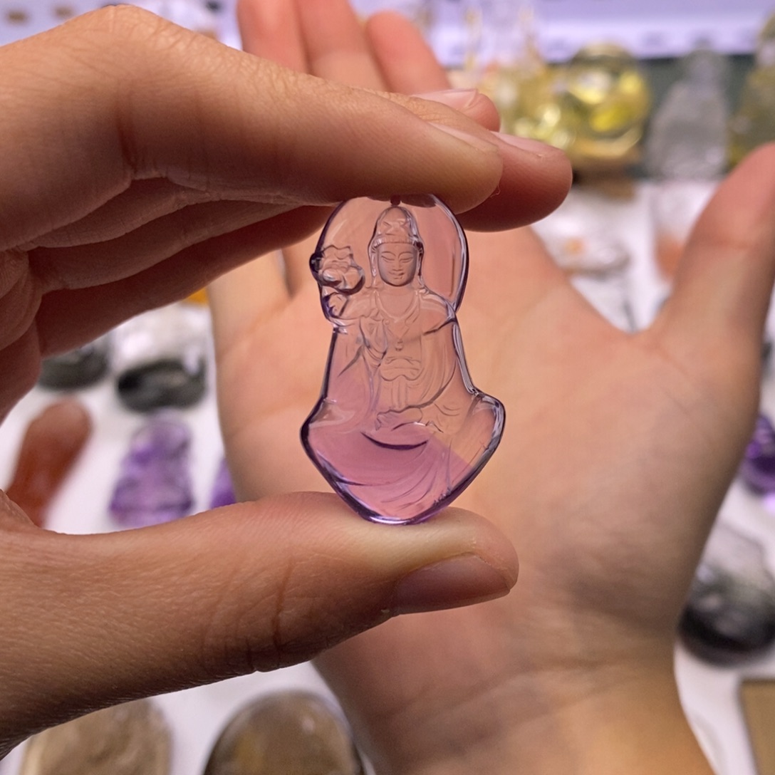 笑***贝水晶未镶嵌颈饰定制