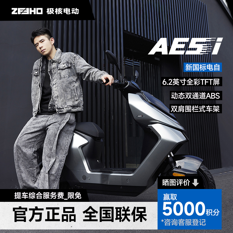 【到店自提】ZEEHO极核电动【AE5i Pro 48V12Ah】铅酸智能大踏板电自
