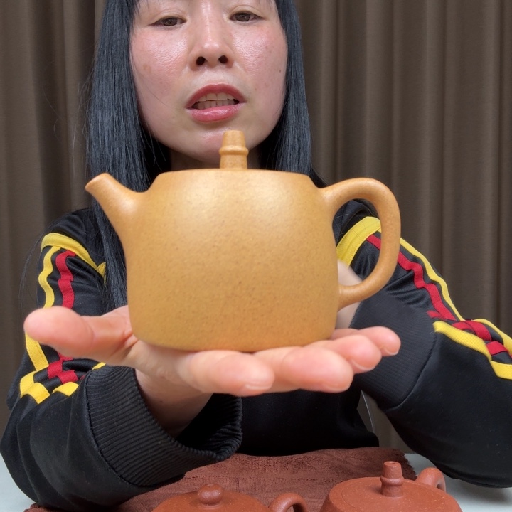 沧***海茶壶紫砂40目黄金缎汉铎250cc全手工完美品