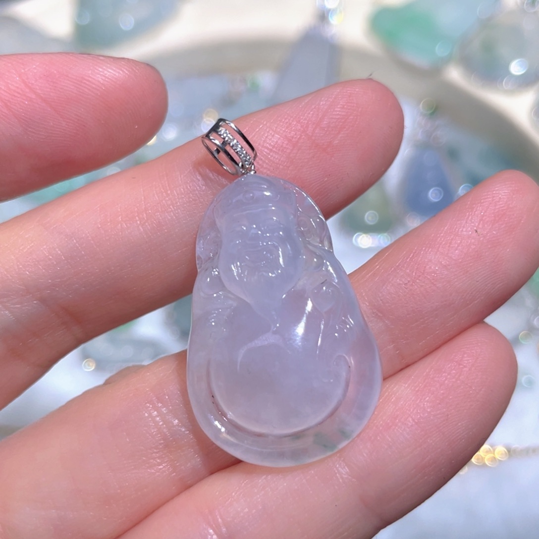 翡翠颈饰18K金镶嵌 翡翠