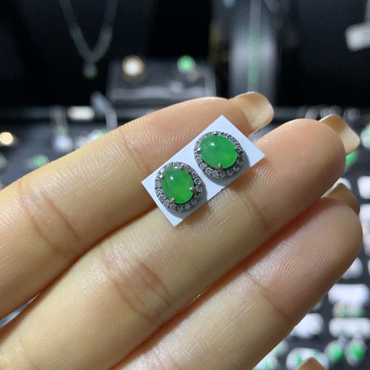 翡翠银S925镶嵌戒指