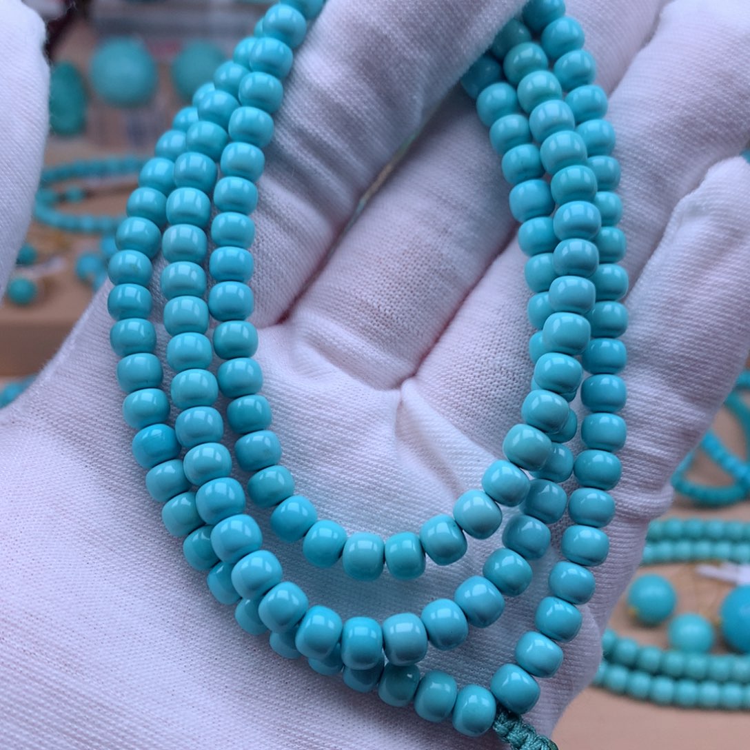 绿松石未镶嵌珠宝奇石5.6mm