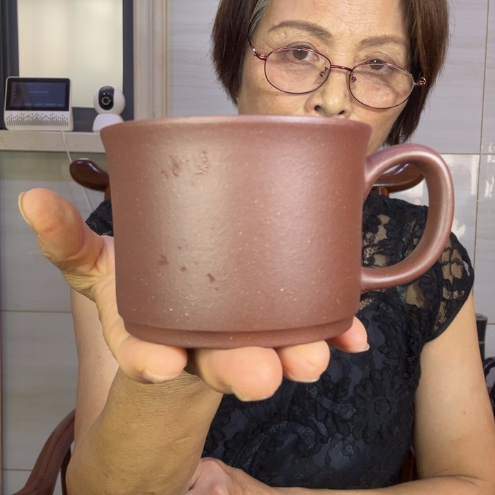 茶杯底槽青推广款带把主人杯180cc