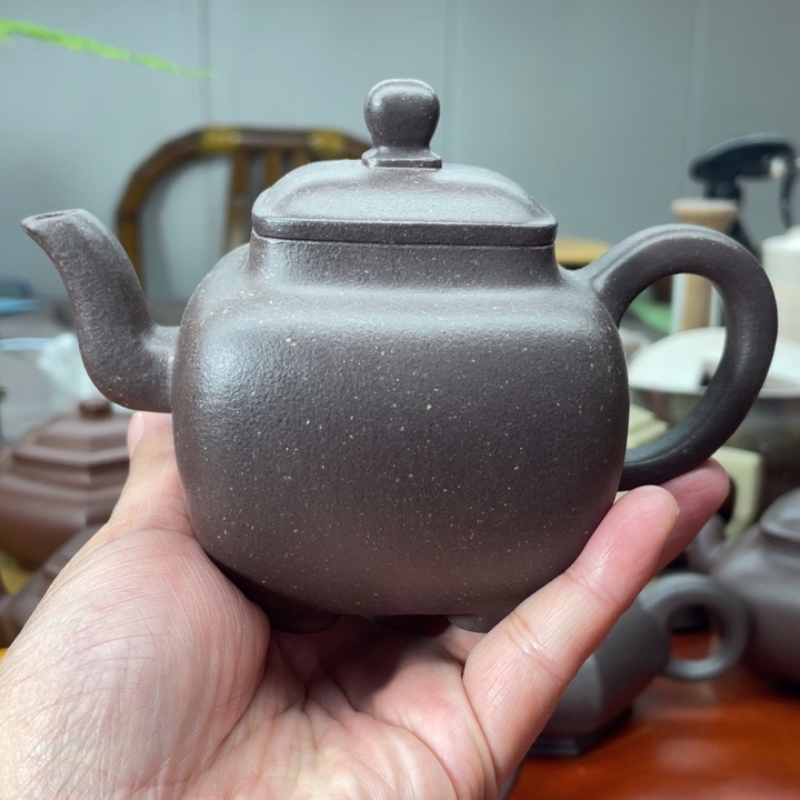茶壶紫砂原矿无添加手磨料紫泥鸣远四方
