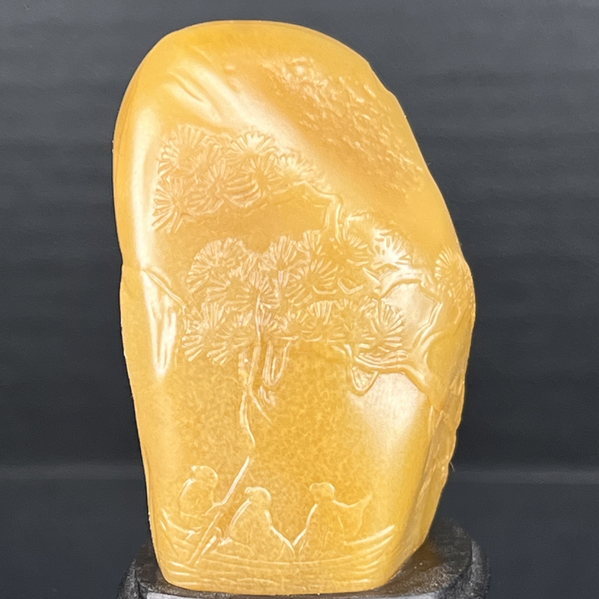 寿山田黄石（泛舟图）克重61克