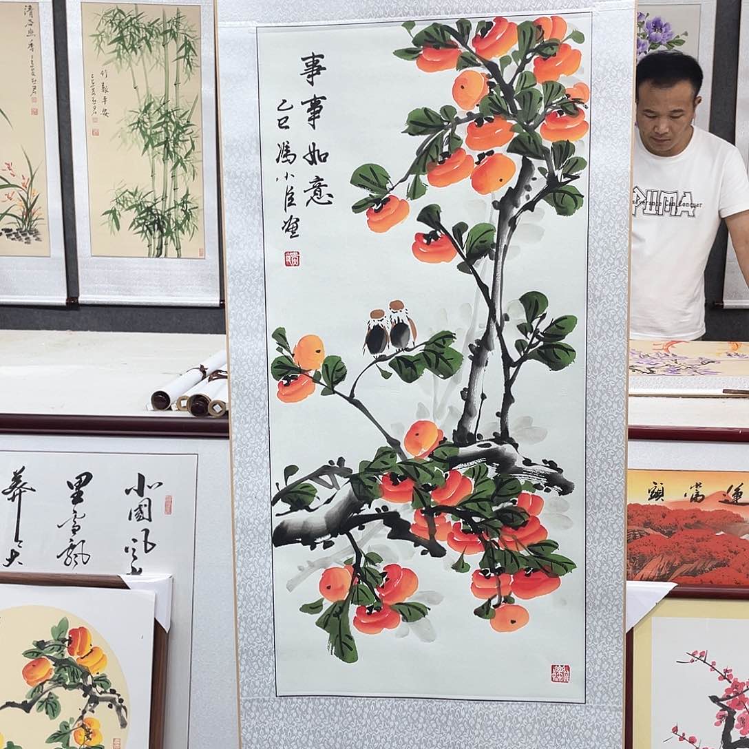 国画手绘手写作品