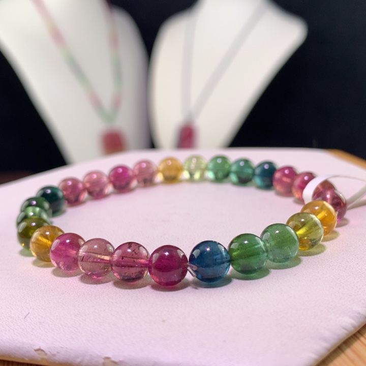 双色碧玺手链未镶嵌