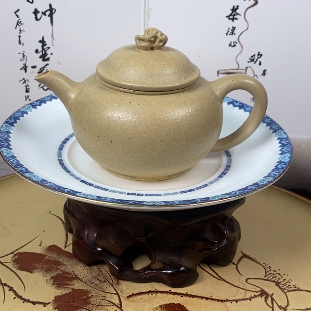 紫砂茶壶大水潭本绿150 容量宜兴紫砂壶