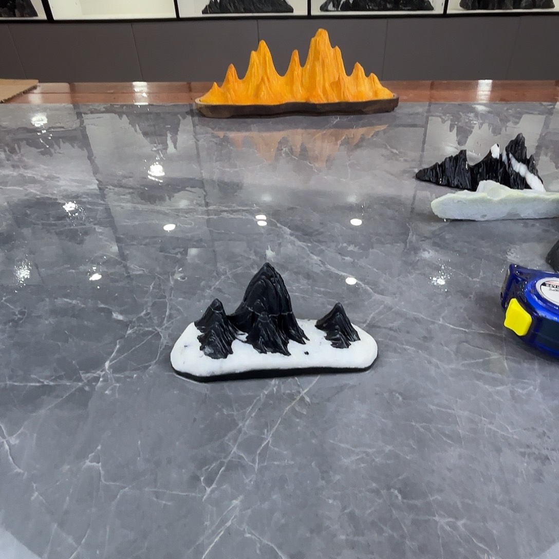 青***）砖雕灵璧石山峰雕刻摆件