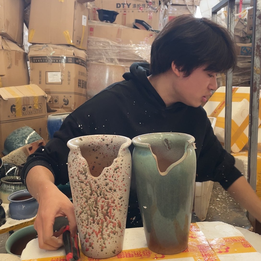 红陶宜兴紫砂花盆