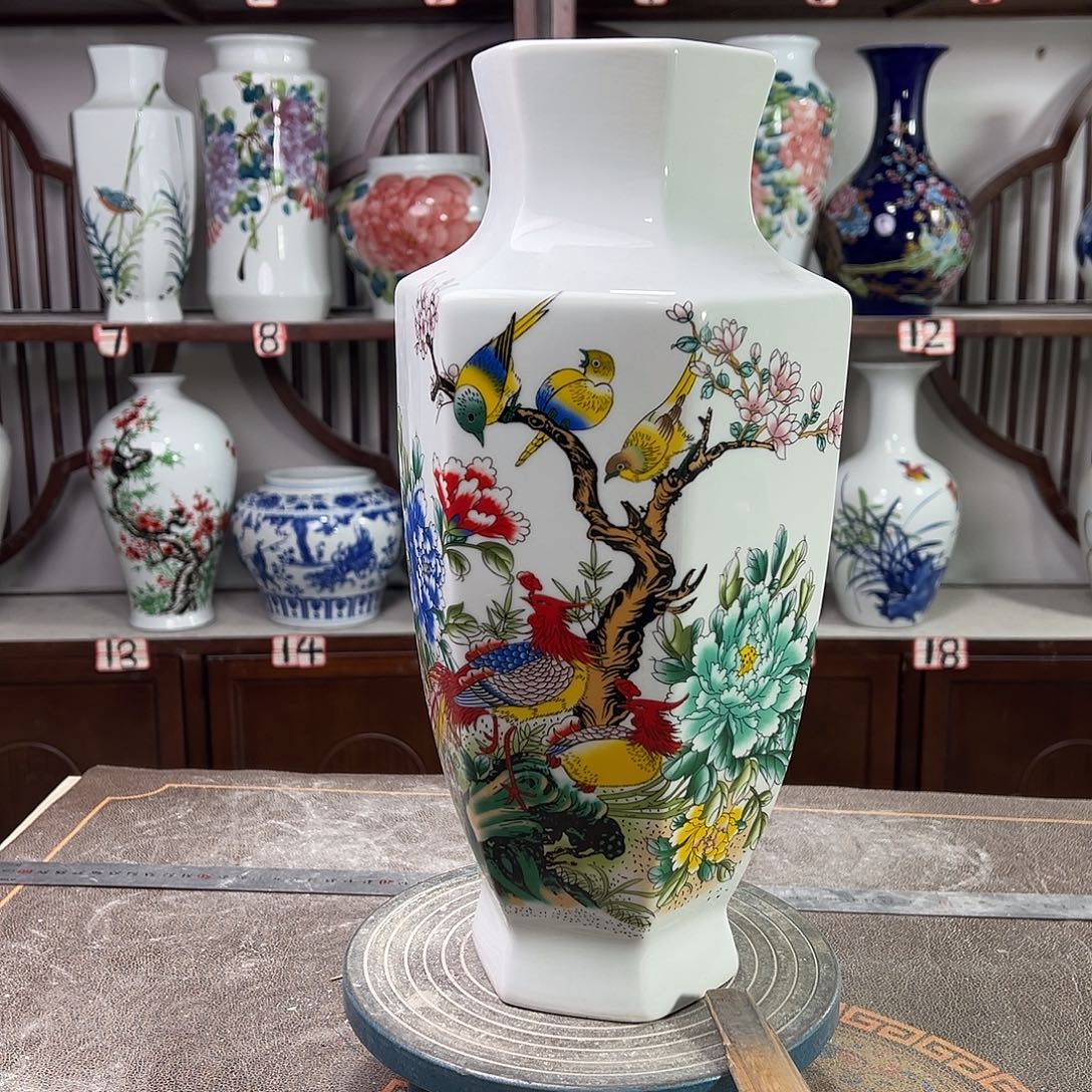 摆件陶景德镇陶瓷6牡丹